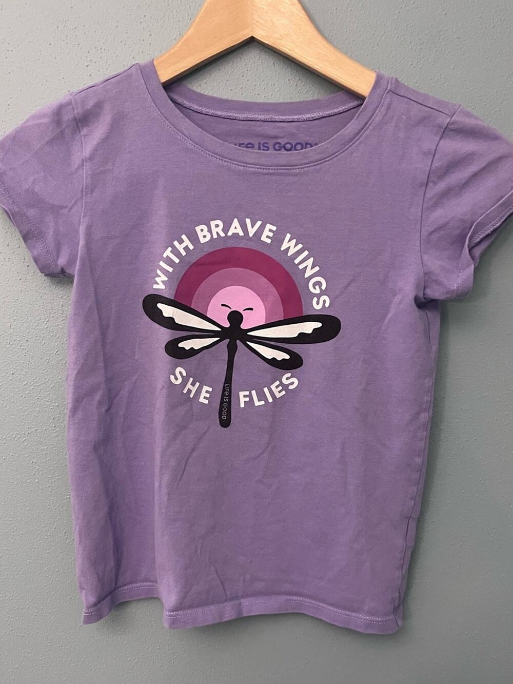 Life Is Good Purple Dragonfly T-Shirt